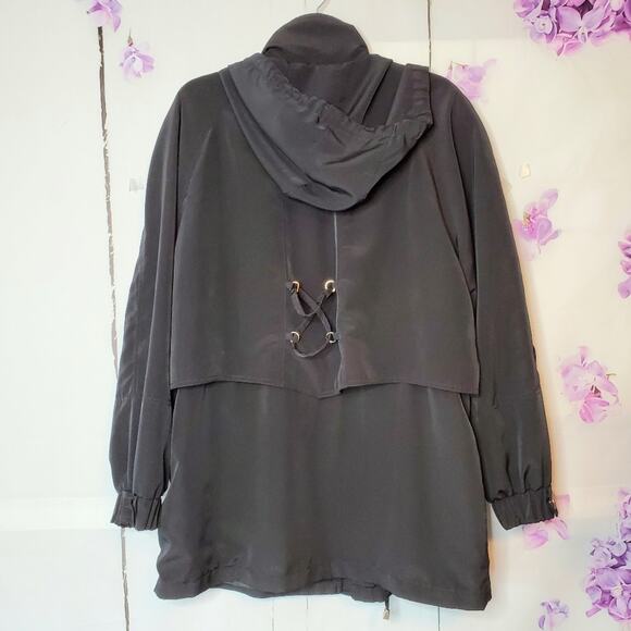 NY Classics Cape Lightweight Button Hooded Jacket M - Picture 2 of 9